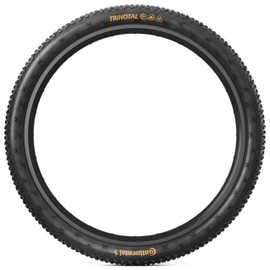 Continental Trinotal 27.5x2.10 Tubeless Ready Mountain Bike Tire | 1 Pack, Fast & Grippy On Mixed Terrain, E25 Electric Bike Rated, Folding — Grip Compound, Trail Casing, Black