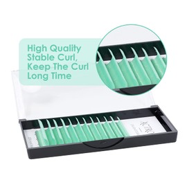 Colored Eyelash Extensions Easy Fan Sky Blue 9-16mm Mixed C Curl Easy Fanning 0.1mm Self Premade Volume Lash Supplies