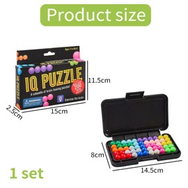 IQ Puzzle, IQ Games, Iq Puzzler Pro, Smart Game, Puzzle Games for Children with 200 Challenges, Travel Games from 8 Years, Skill Games, 3D Logic Games, Puzzle Games for Relaxation, Decompression