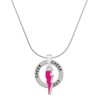 Delight Jewelry Silvertone Hot Pink Lightning Bolt - Cheer Ring