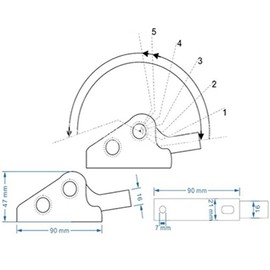 180 Degree Sofa Hinge Adjustable Connector,Folding Sofa Hinge Japan Tatami Joint Hinges Screw Hole Type Adjustable Connector 180 and 5 Gears Steps Ratchet