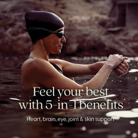 New Chapter Wholemega Fish Oil Supplement - Wild Alaskan Salmon Oil with Omega-3 + Vitamin D3 + Astaxanthin + Sustainably Caught - 90 ct Tiny Caps, 500mg Softgels