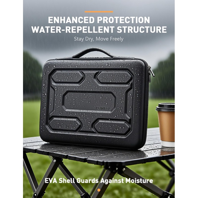 DOMISO 17 inch Laptop Sleeve with Handle Shockproof Computer Bag