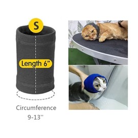 DDFS Soothing Cat Head Cover, 2Pcs Cat Ear Wrap&Cats-Anxiety & Stress Relief - Ear Wrap for Cats Use in Bath Blue+Grey S