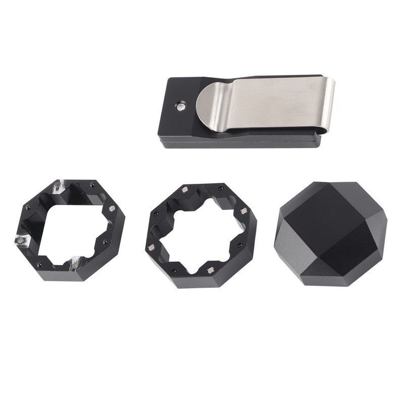 Aluminum Cue Chalk Holder Clip Octagon Universal 3 Layers Billiard