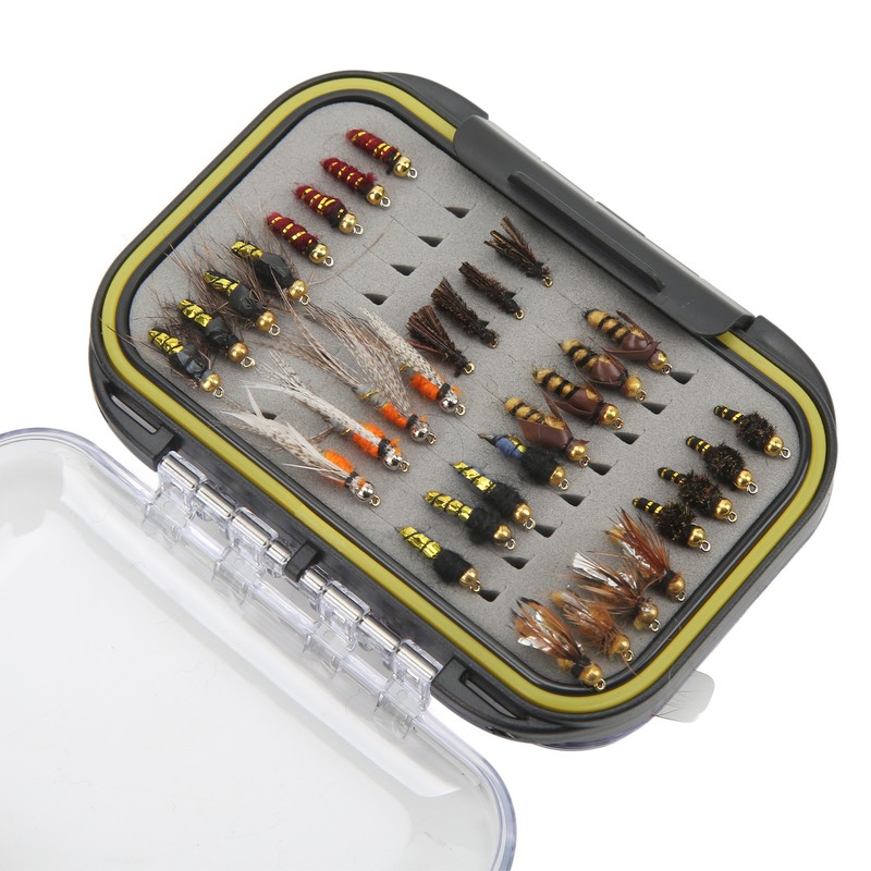 64 Pcs Fly Fishing Flies Stainless Steel Colorful Fishing Lure