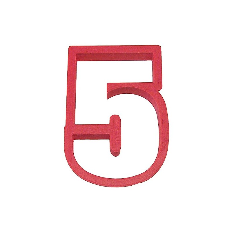 Number Five Cookie Cutter 4 in
