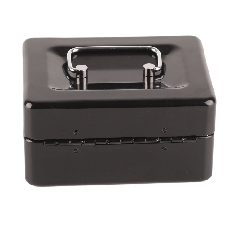 Metal Cash Box 6 Compartments High Safety Money Box with
