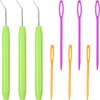 WILLBOND Knitting Machine Hooks Crochet Hook with Practical Rubber Handles