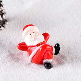 ledmomo 24pcs Christmas Figurine Santa Figurine Tabletop Figurine Table Objects Resin Objects Miniature Decoration