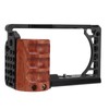 Aluminum Alloy Camera Cage with Wooden Handle Protective Frame with