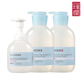 Illiyoon [Coupon Discount] Illiyoon Ceramide 3-pack [1 pack of 400ml bubble wash + 500m top-to-toe wash] / 일리윤 [쿠폰할인]일리윤 세라마이드 3입구성 [400ml버블워시 1입+탑투토워시 500m
