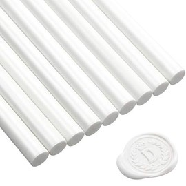 15 Pieces Glue Gun Sealing Wax Sticks for Retro Vintage Wax Seal Stamp and Letter, for Wedding Invitations, Cards Envelopes, Snail Mails, Wine Packages, Gift Wrapping (Ivory White)