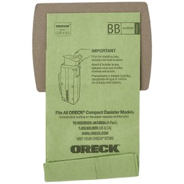 Oreck Vacuum Cleaner Bags for Buster B Canister Vacs, Pack of 8, Green, Type BB, Part # AK1BB8A, Oreck Vacuum Bags Refill