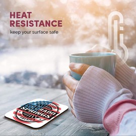 Great Single Coaster Square - Colorado Springs USA American Map |Glossy Quality Coasters | Tabletop Protection for Any Table Type #6071