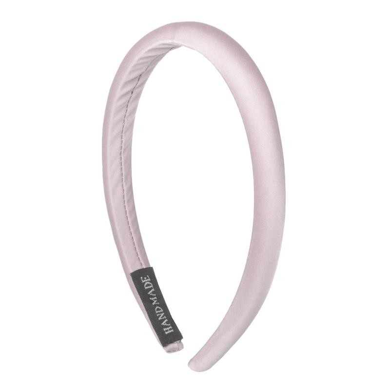 Ladies Classic Solid Color Satin Headband - Color: Lavender