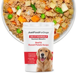 JustFoodForDogs DIY Nutrient Blend for Homemade Dog Food, Beef & Russet Potato, 4.55oz