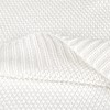 PiccoCasa 100% Cotton Knit Throw Blanket,Solid Lightweight Decorative Throws and