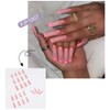 24 Piece Coffin Ballerina False Nails To Stick On, Long