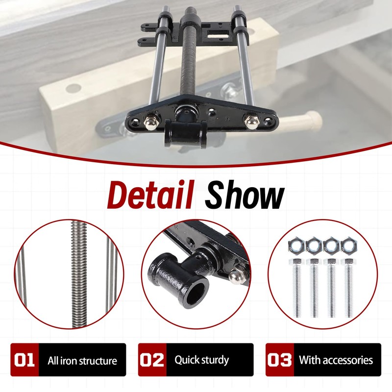 findmall 10 Inch Woodworking Front Vise Cast Iron for Making