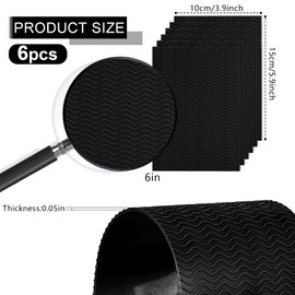 6 Pack Shoe Sole Protector - Self-Adhesive Anti-Slip Grips for High Heels & Boots | Shoes Non-Slip Bottom Covers for Women (6 x 4inches, Black)
