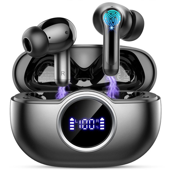 Wireless Earbuds, Bluetooth 5.4 Headphones Deep Bass HiFi Stereo, New