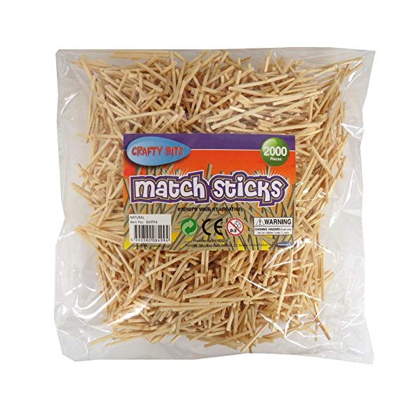 Natural Wooden Craft, Model Making Matchsticks, Pack of 2000, Size