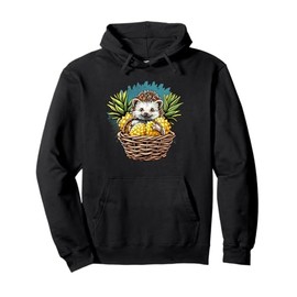 Pineapple Hedgehog Pineapples Fruit Hedgehog Lover Drawing Pullover Hoodie
