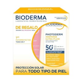 BIODERMA, Proteccin Solar para Todo Tipo de Piel, Kit de Photoderm XDefense Tono Neutro 40 ml  Sensibio Gel Moussant 100 ml  Proteccin Solar, Todo... 