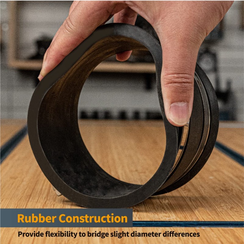 POWERTEC 70360 4" Dust Collection Hose 90 Degree Elbow Connector