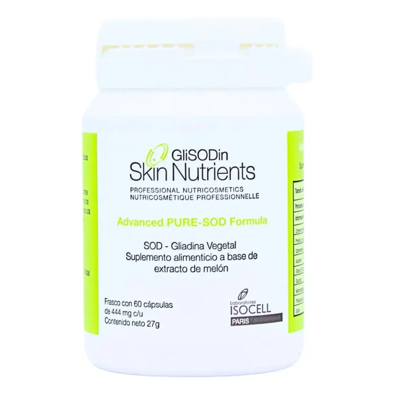 Glisodin Skin Nutrients Advanced Pure-SOD Suplemento Hipoalergénico 60 Cápsulas Hidratación
