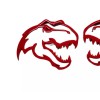 FMSgear RED T-rex Emblem for TRX Ram 1500 Fender badge