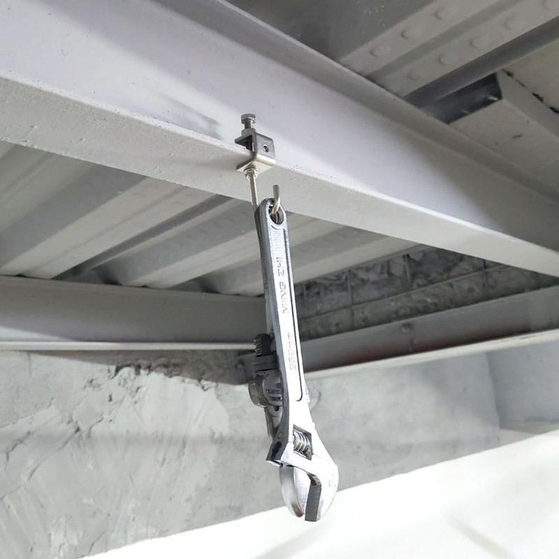 6Pcs I Beam Clamps with Hooks; C Clamp Hook Stainless