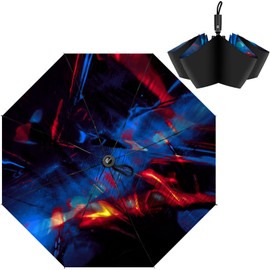 ZUOYOUZ Compact Travel Umbrella,Automatic,Lightweight,Windproof Strong,Folding Umbrella with Pattern for Rain&Sun-Men&Women