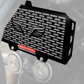 GRAND PITSTOP Motorcycle Radiator Guard, Protector Compatible with Royal Enfield Himalayan 450 (Black)