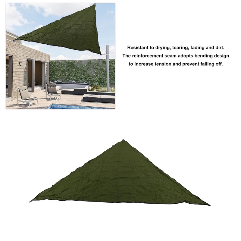 Triangle Sun Shade Sail Canopy Outdoor Pool Shade Cloth Suncreen