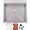 KINGO HOME Drop in Bar Sink,20 x 21 Inch Single