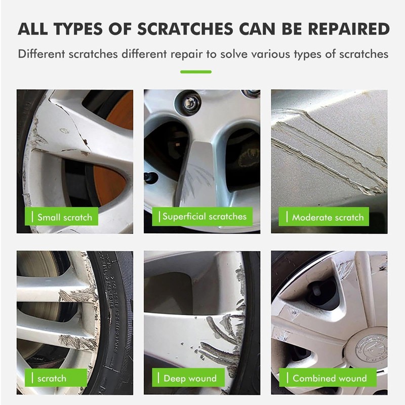 Edantas Silver Gray Rim Touch Up Paint, Wheel Touch Up