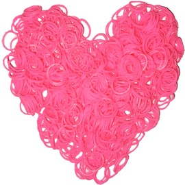 Yowamho 900 Pink Rubber Band with 24 S-clips and 1 Small Crochet, Elastic.