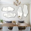 DAOYIJIAJU Irregular Wall Mirror, Asymmetrical Mirrors, 40"x17.7" Modern Bathroom Mirror