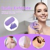 Exfoliating Glove and Towel Set, OIHCAZ Purple 2pcs Back Scrubber