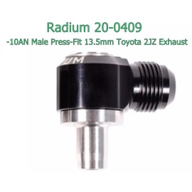 Radium 20-0409 -10AN Male Press-Fit 13.5mm for all Toyota 2JZ Exhaust