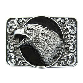 Urban Backwoods Eagle Head IV Belt Buckle for Interchangeable Belt Buckle, black