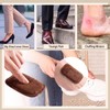 8 Pairs Shoe Tongue Pads, Non Slip Cushion Inserts,Brown,L