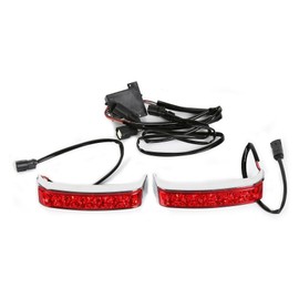 JXWNDPK 2pcs Tail Light Rear Left Right Side Chrome Housing Red Lens Saddlebagtail Run Brake Turn Light Lamp