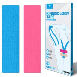 YANGTSUNG Kinesiology Tape Pre Cut, 25 cm x 5 cm Waterproof & Hyopallergenic Kinetic Sports Tape for Shoulder, Knee, Ankle Support, Physio & Sports Injury Muscle Tape