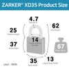 [ZARKER XD35] Small and Heavy Duty 3-Digit Combination Padlock Different