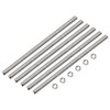 sourcing map 15 Pcs M5 x 200mm Fully Threaded Rod