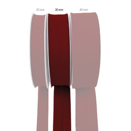 TEXTEX = 30mm Wide Bias Binding Tape. 50% Cotton and 50% Polyester. 10m Piece - (Pomegranate)