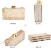 Menurra Women Acrylic Evening Clutch bag Glitter Marble Purse Handbag